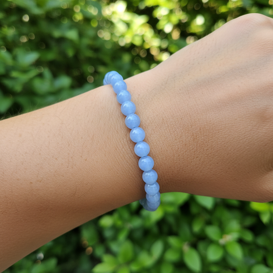 Bracelet en perles - Angélite (6 mm)