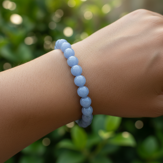 Bracelet en perles - Angelite (8 mm)
