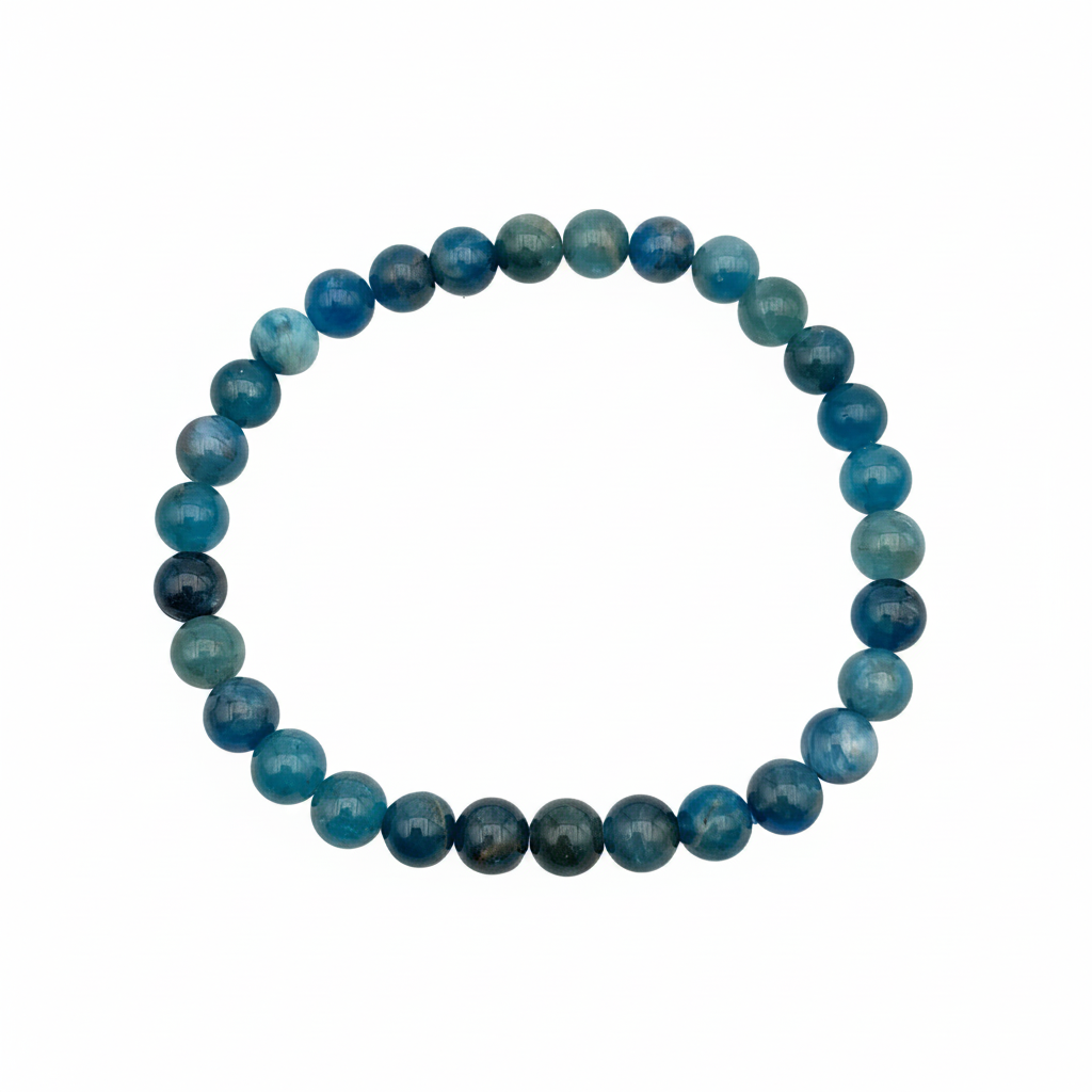 Bracelet en perles - Apatite Bleue (6 mm)
