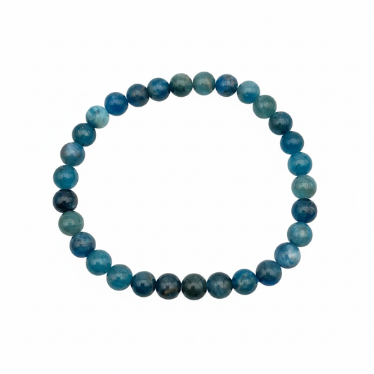 Bracelet en perles - Apatite Bleue (6 mm)