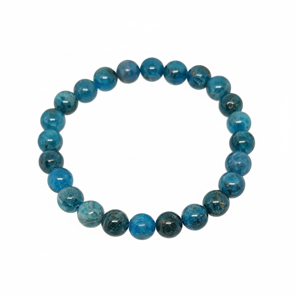Bracelet en perles - Apatite Bleue (8 mm)