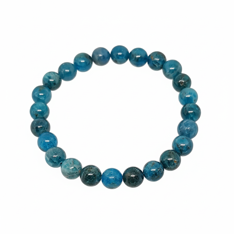 Bracelet en perles - Apatite Bleue (8 mm)