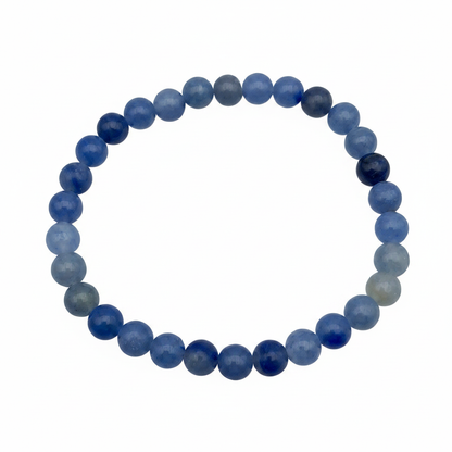 Bracelet en perles - Aventurine Bleue (6 mm)