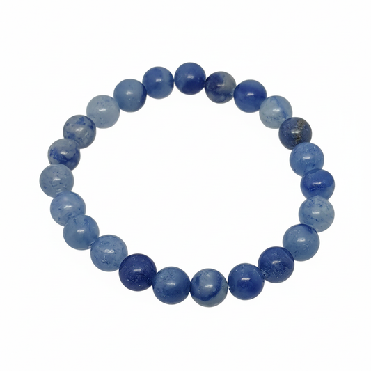 Bracelet en perles - Aventurine Bleue (8 mm)