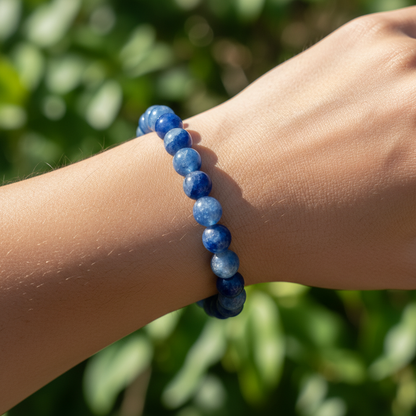 Bracelet en perles - Aventurine Bleue (8 mm)