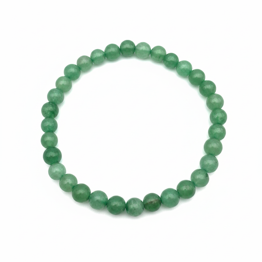 Bracelet en perles - Aventurine Verte (6 mm)