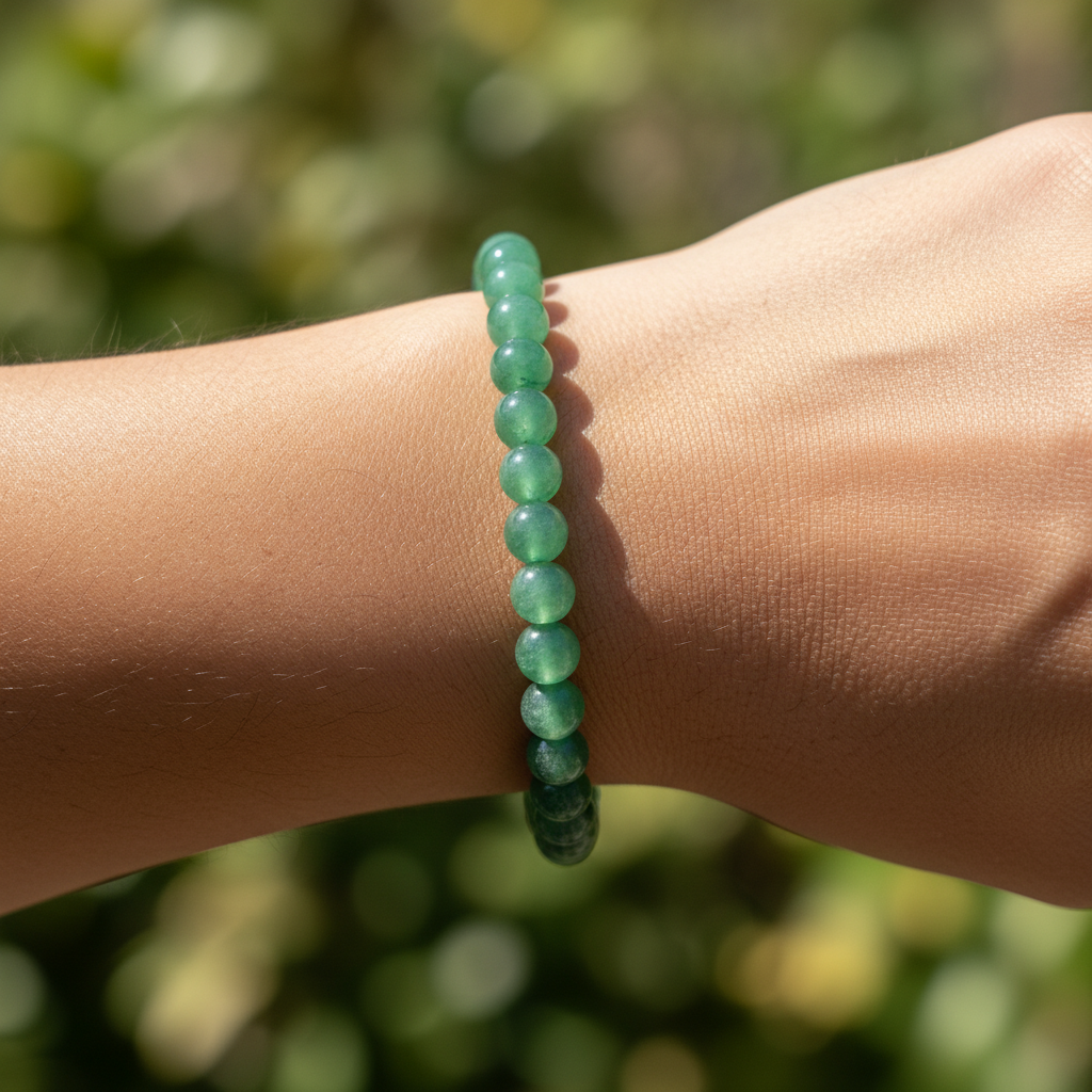 Bracelet en perles - Aventurine Verte (6 mm)