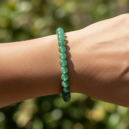 Bracelet en perles - Aventurine Verte (6 mm)