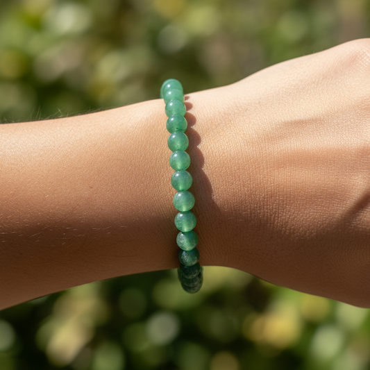 Bracelet en perles - Aventurine Verte (6 mm)