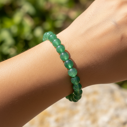 Bracelet en perles - Aventurine Verte (8 mm)