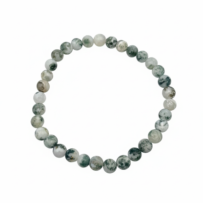 Bracelet en perles - Agate Arbre (6 mm)