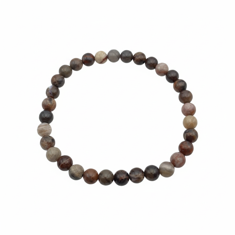 Bracelet en perles - Bois Fossile (6 mm)