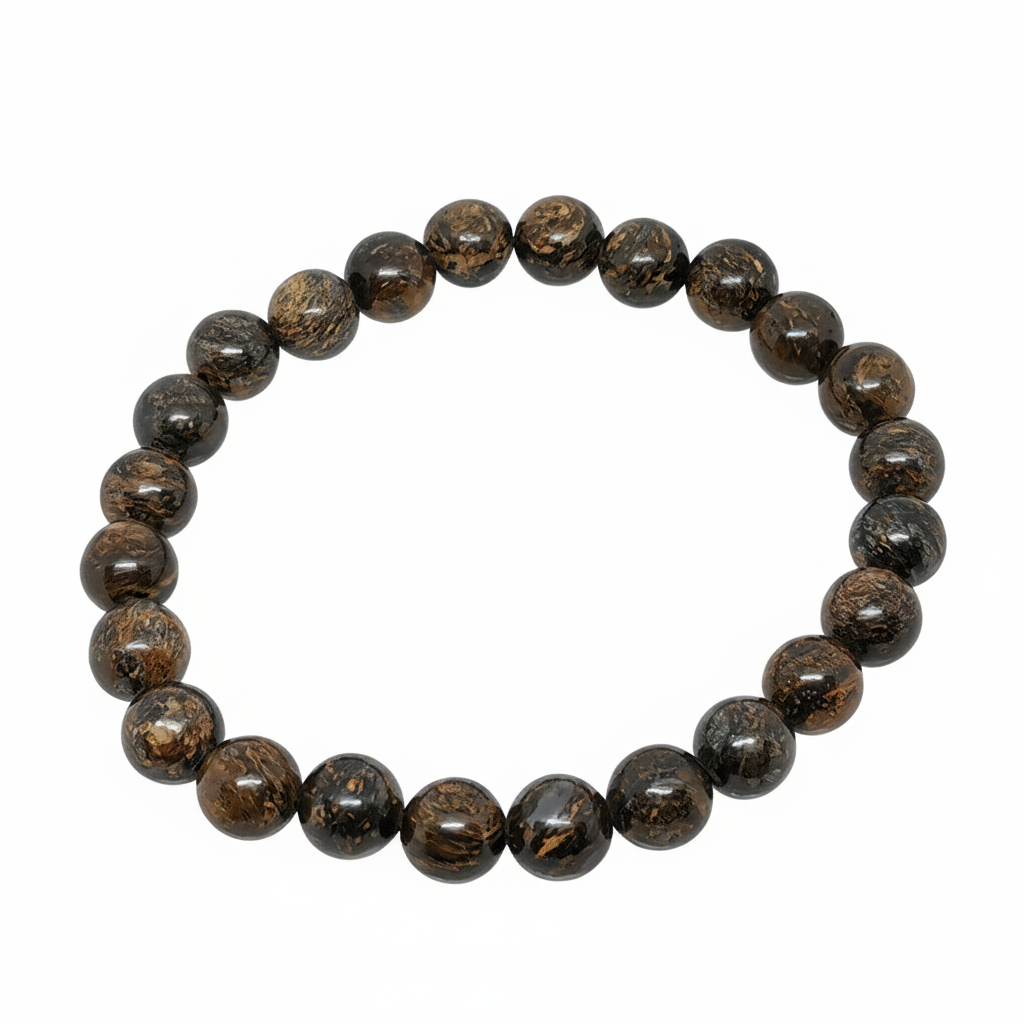 Bracelet en perles - Bronzite (8 mm)