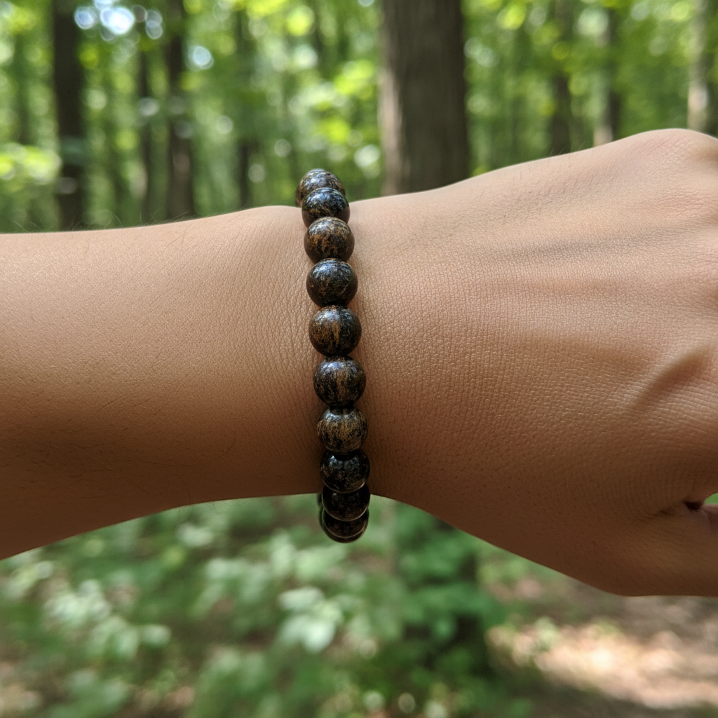 Bracelet en perles - Bronzite (8 mm)