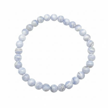 Bracelet en perles - Calcédoine (6 mm)