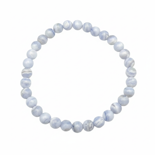 Bracelet en perles - Calcédoine (6 mm)