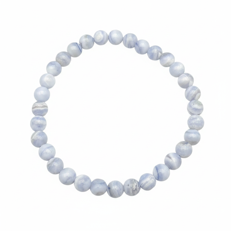 Bracelet en perles - Calcédoine (6 mm)
