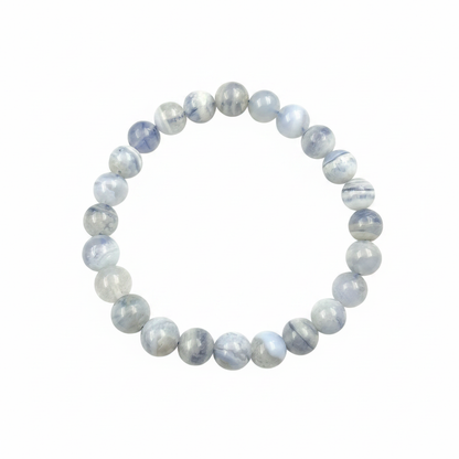 Bracelet en perles - Calcédoine (8 mm)