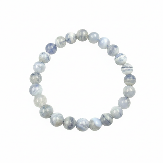Bracelet en perles - Calcédoine (8 mm)