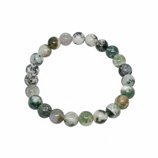 Bracelet en perles - Agate Arbre (8 mm)