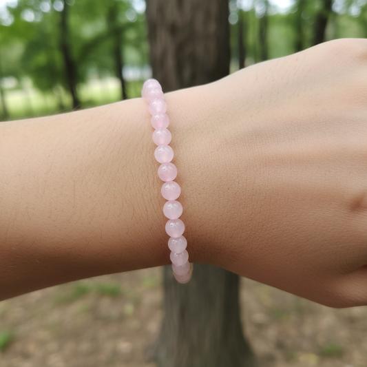 Bracelet en perles - Calcite Rose (6 mm)