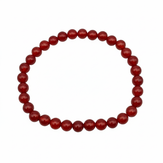 Bracelet en perles - Cornaline (6 mm)