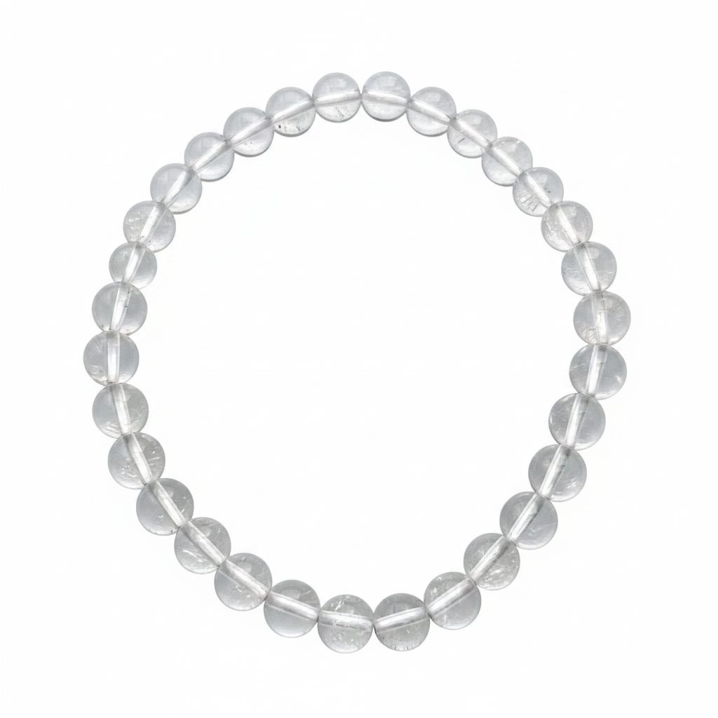 Bracelet en perles - Cristal de Roche (6 mm)