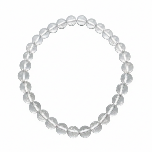 Bracelet en perles - Cristal de Roche (6 mm)