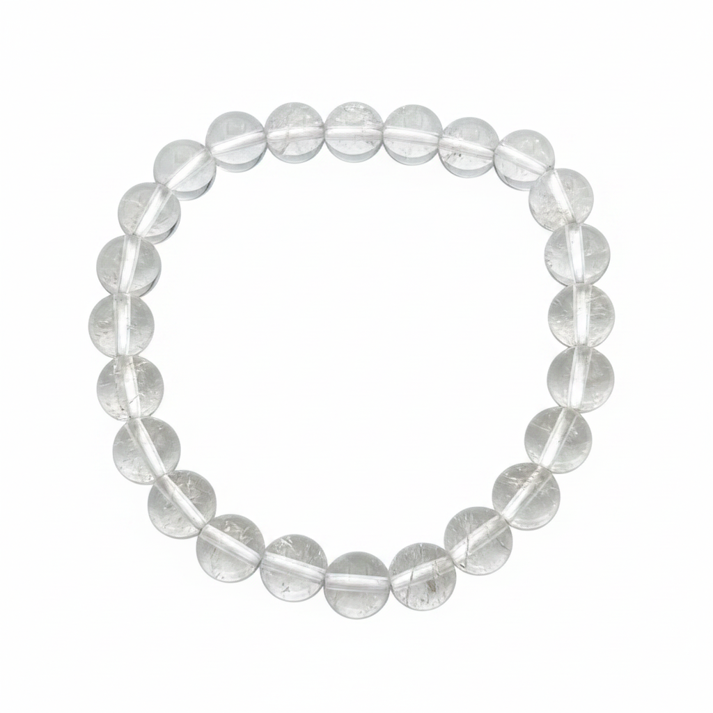 Bracelet en perles - Cristal de Roche (8 mm)