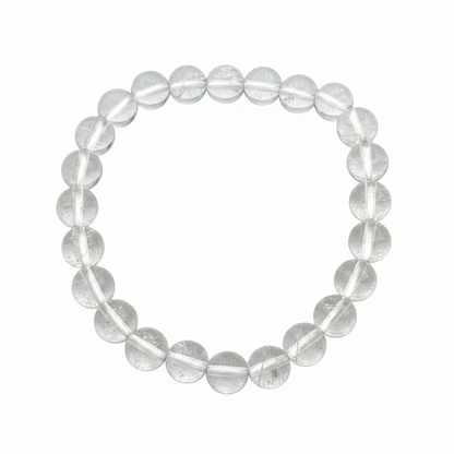 Bracelet en perles - Cristal de Roche (8 mm)
