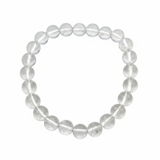 Bracelet en perles - Cristal de Roche (8 mm)