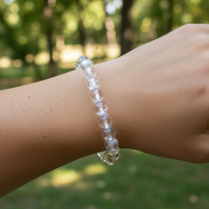 Bracelet en perles - Cristal de Roche (8 mm)