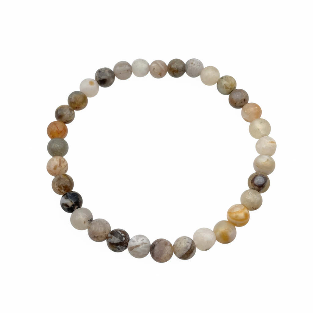 Bracelet en perles - Agate Bambou (6 mm)