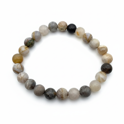 Bracelet en perles - Agate Bambou (8 mm)