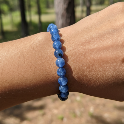 Bracelet en perles - Cyanite Naturelle (6 mm)