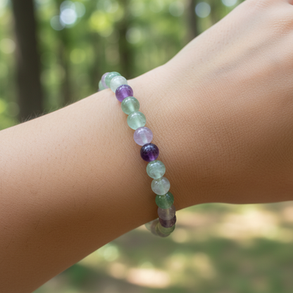Bracelet en perles - Fluorite (6 mm)