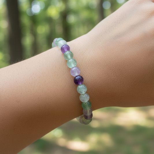 Bracelet en perles - Fluorite (6 mm)