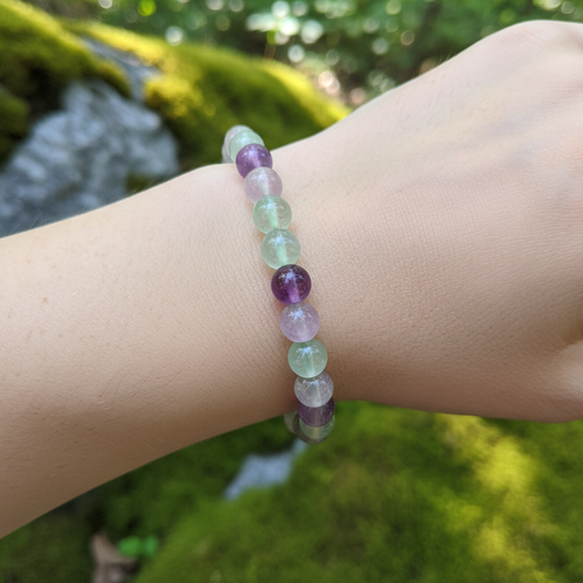 Bracelet en perles - Fluorite (8 mm)