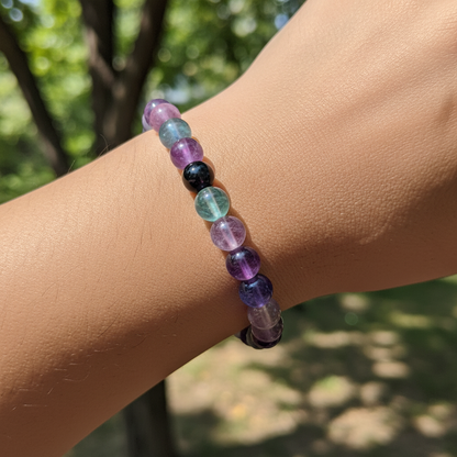 Bracelet en perles - Fluorite EXTRA (8 mm)