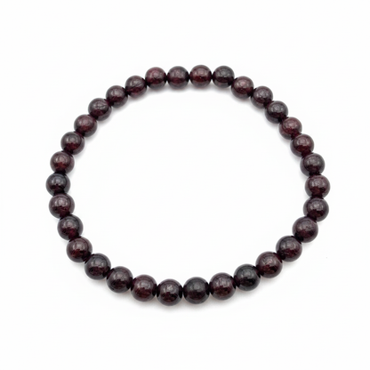 Bracelet en perles - Grenat (6 mm)