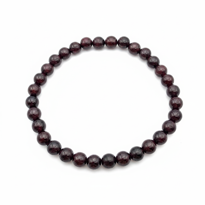 Bracelet en perles - Grenat (6 mm)
