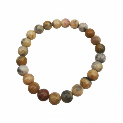 Bracelet en perles - Agate Crazy Lace (8 mm)
