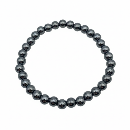 Bracelet en perles - Hématite (6 mm)