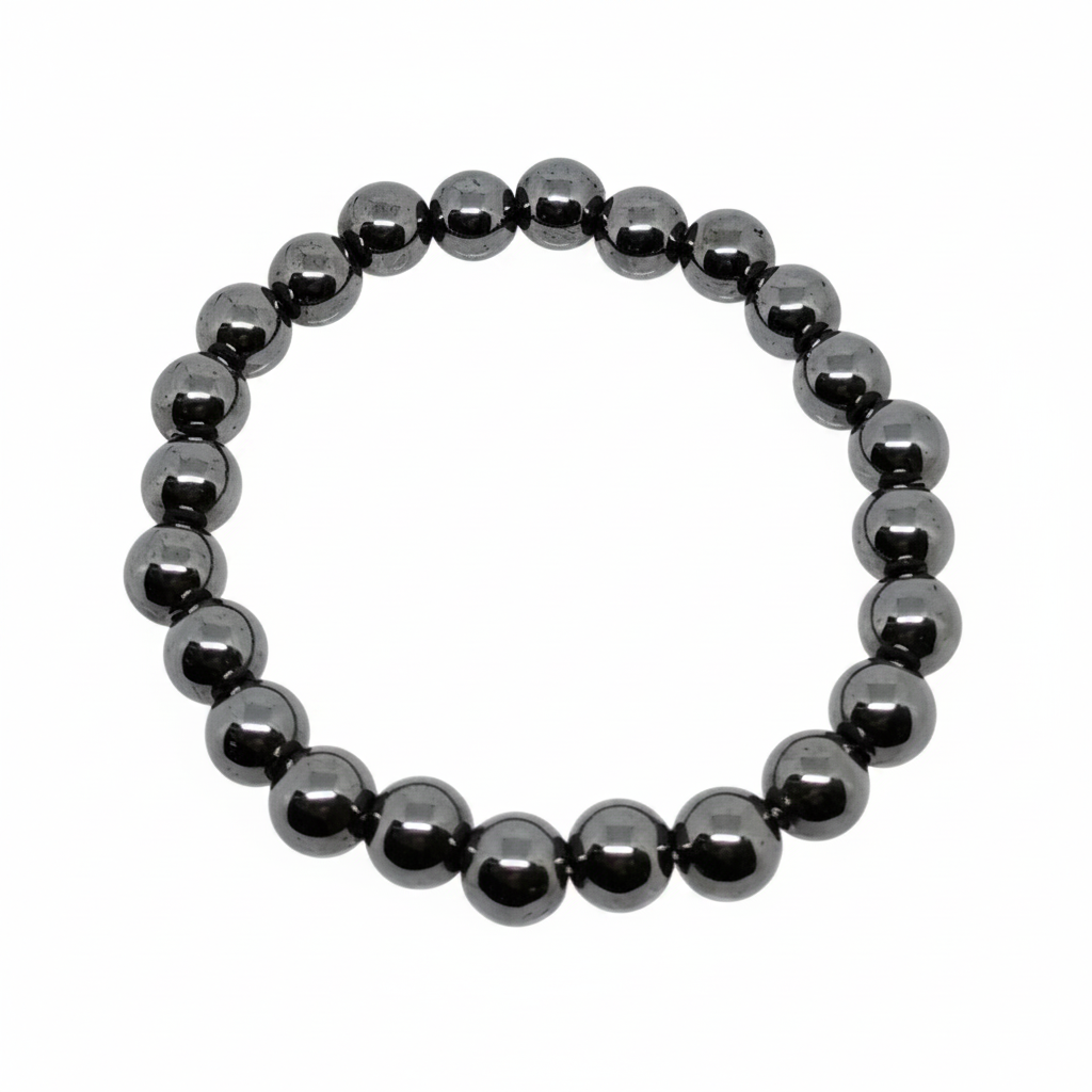 Bracelet en perles - Hématite (8 mm)