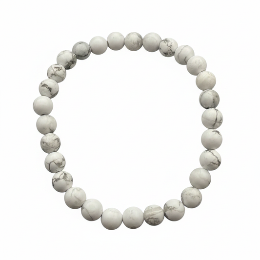 Bracelet en perles - Howlite (6 mm)