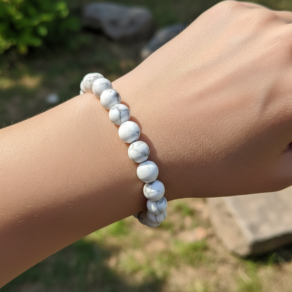Bracelet en perles - Howlite (8 mm)