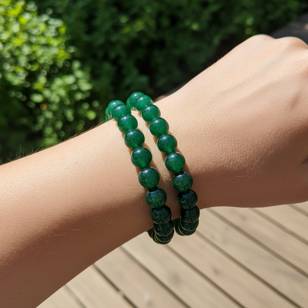 Bracelet en perles - Jade de Birmanie (8 mm)