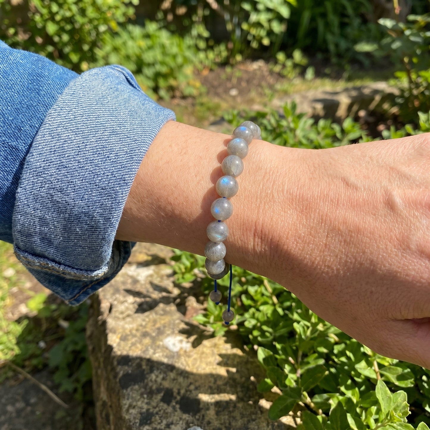 Bracelet en perles Réglable Coulissant - Labradorite