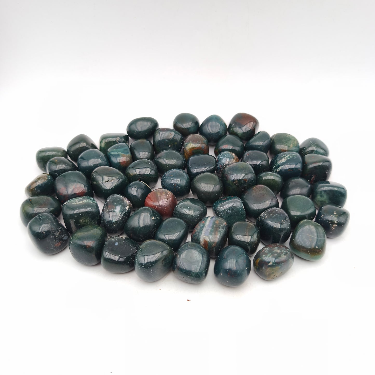 Pierres Roulées - Jaspe Héliotrope / Sanguin (200 g)