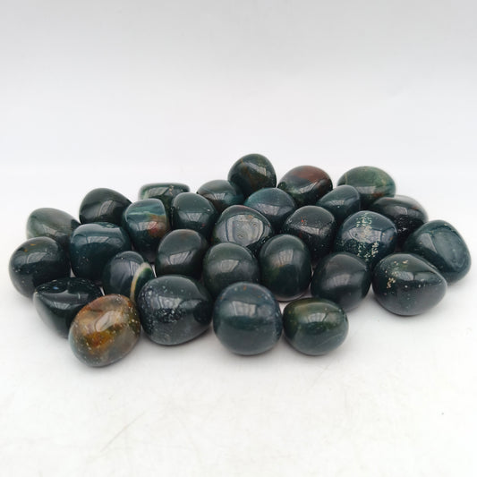 Pierres Roulées - Jaspe Héliotrope / Sanguin (200 g)